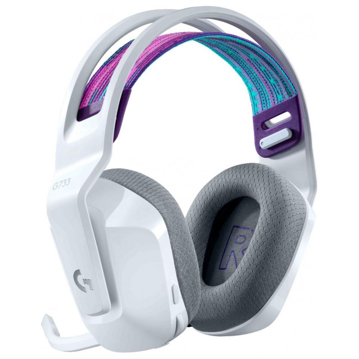 Logitech G733 LIGHTSPEED Wireless RGB Gaming Headset , Ultra-Lightweight, Wireless Gaming Headset -White