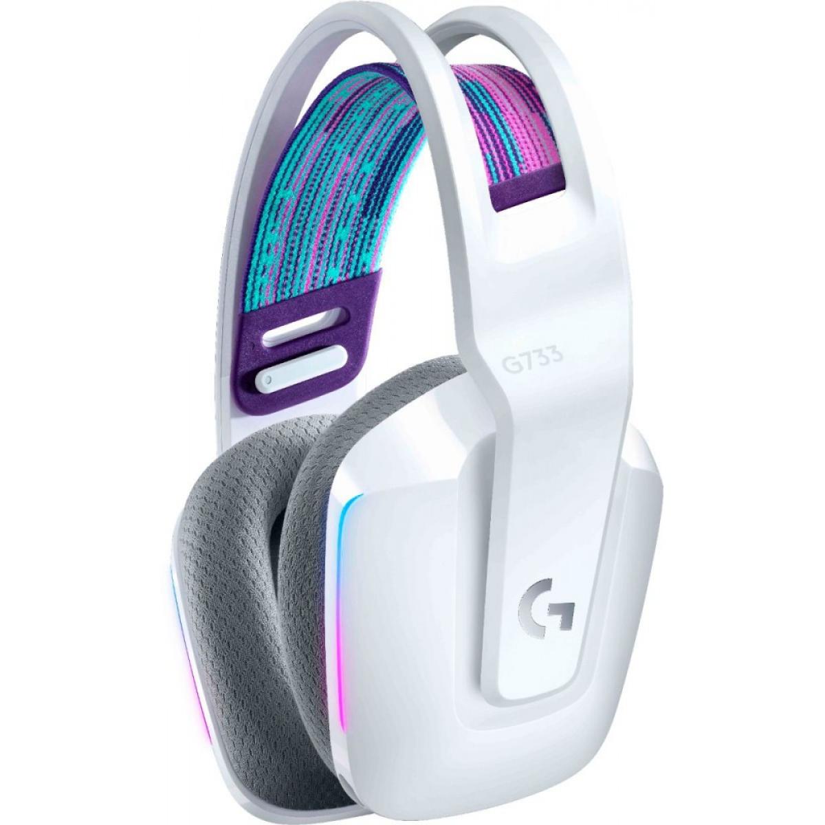 Logitech G733 LIGHTSPEED Wireless RGB Gaming Headset , Ultra-Lightweight, Wireless Gaming Headset -White