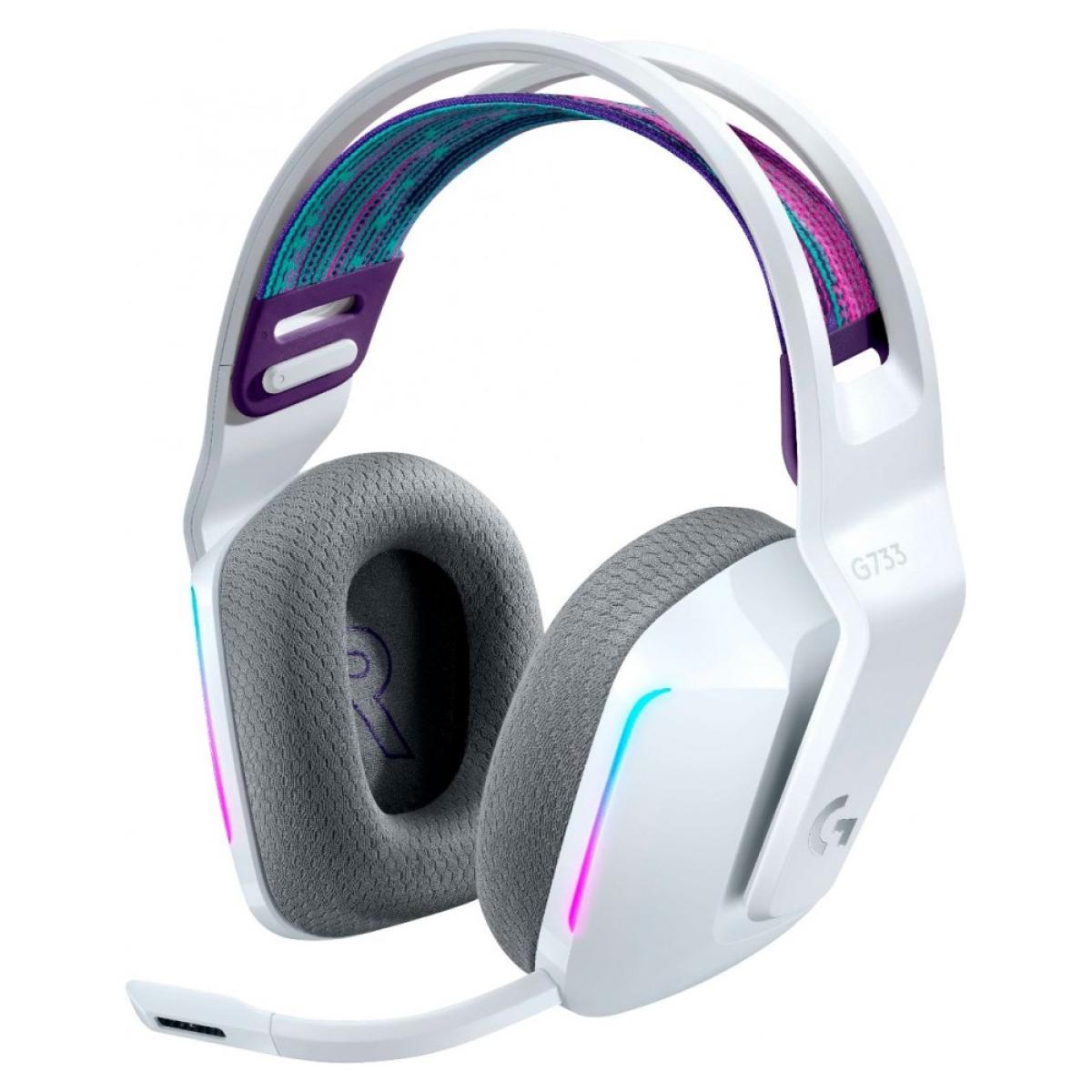Logitech G733 LIGHTSPEED Wireless RGB Gaming Headset , Ultra-Lightweight, Wireless Gaming Headset -White