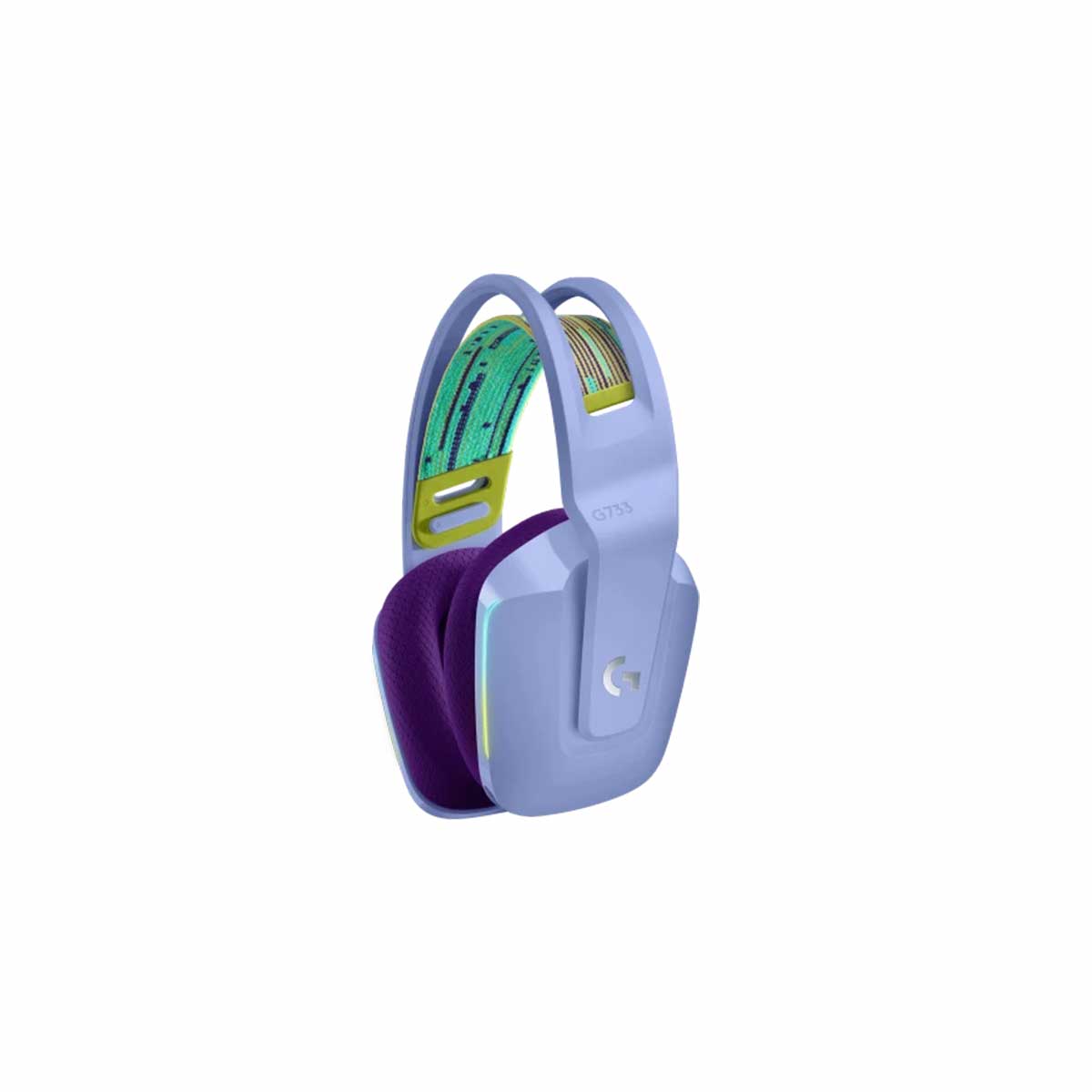 Logitech G733 Lightspeed Wireless Gaming Headset with Suspension Headband, Lightsync RGB-Lilac