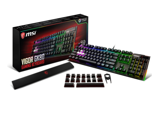 MSI VIGOR GK80- Cherry MX RGB Red, Gaming keyboard