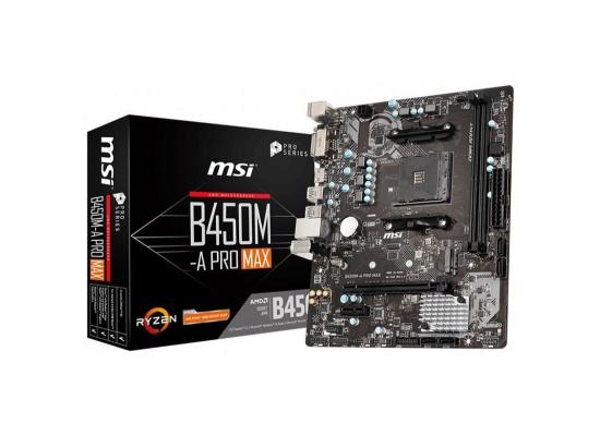 Msi Amd Ryzen B450m-A Pro Max Am4 Atx Motherboard