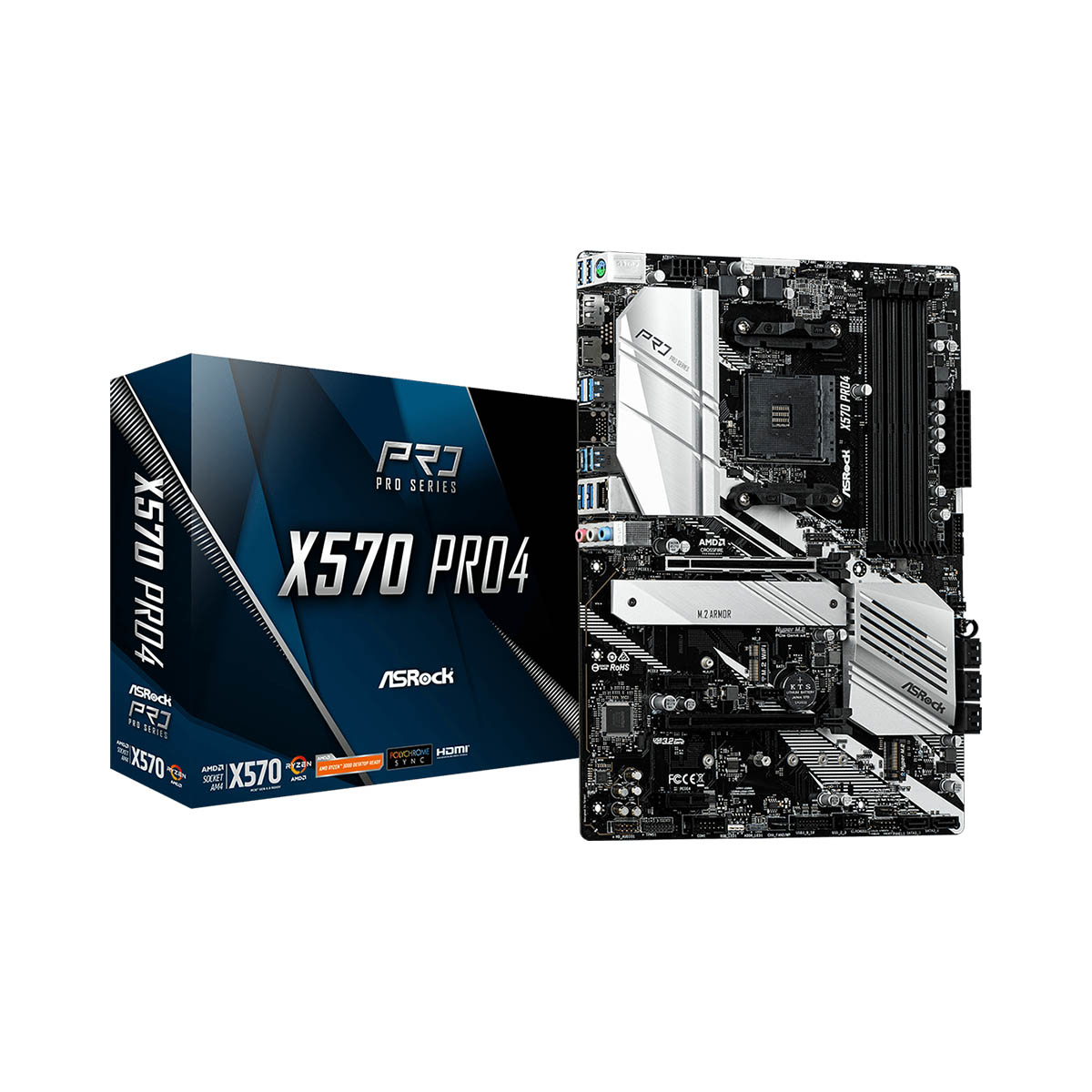 ASRock MBD X570 PRO4 AMD AM4 Socket ATX - Motherboard