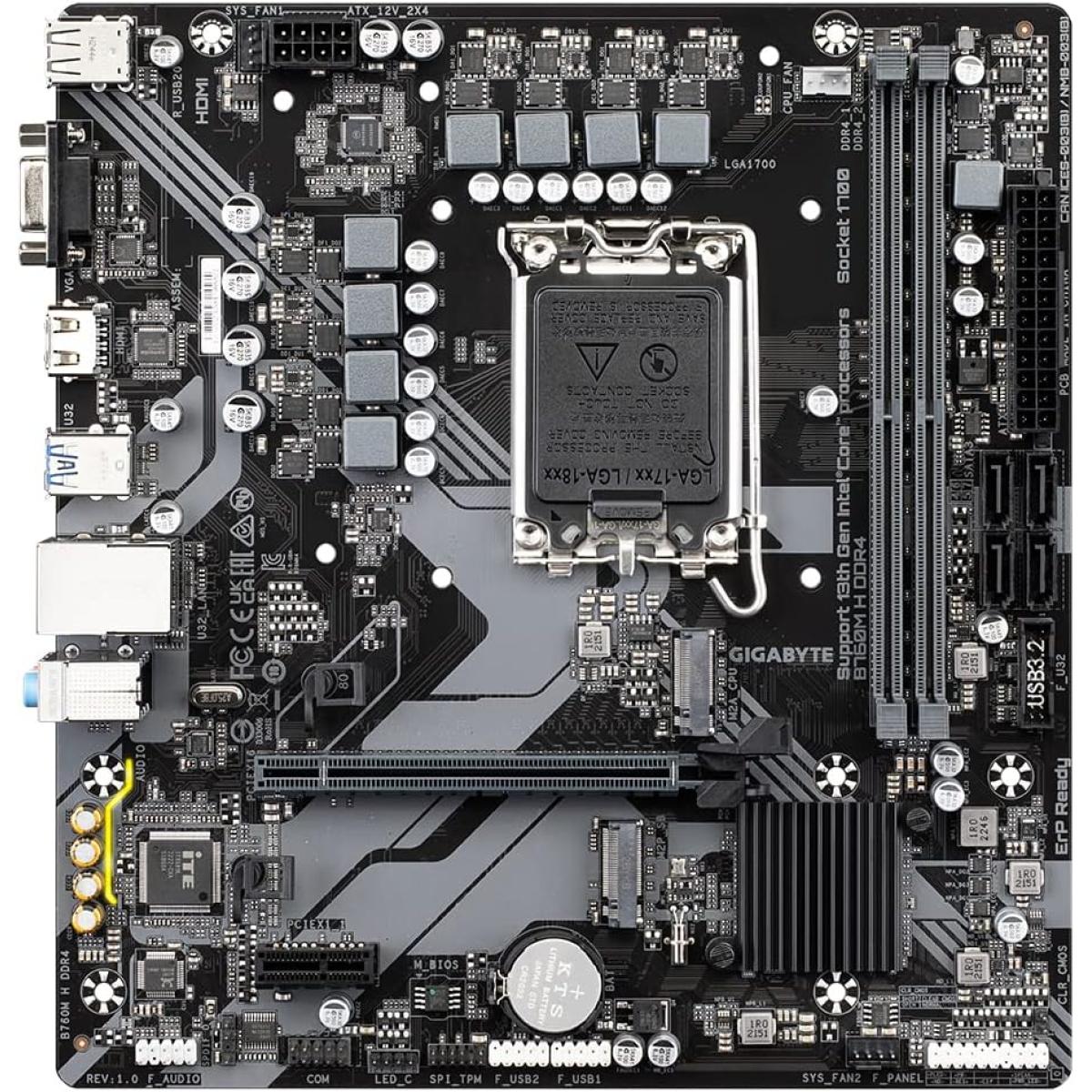 Gigabyte B760M H DDR4 rev. 1.0 (Socket 1700/B760/DDR4/S-ATA 6Gb/s/Micro ATX) Motherboard