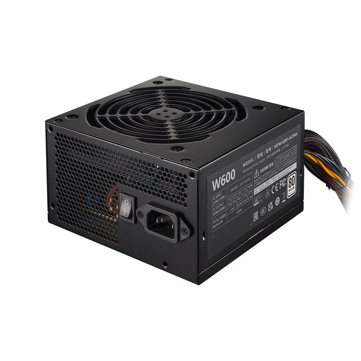 Cooler Master ELITE NEX WHITE W600 230V, 600w 80+ White Entry Level Durable & Safe Power Supply