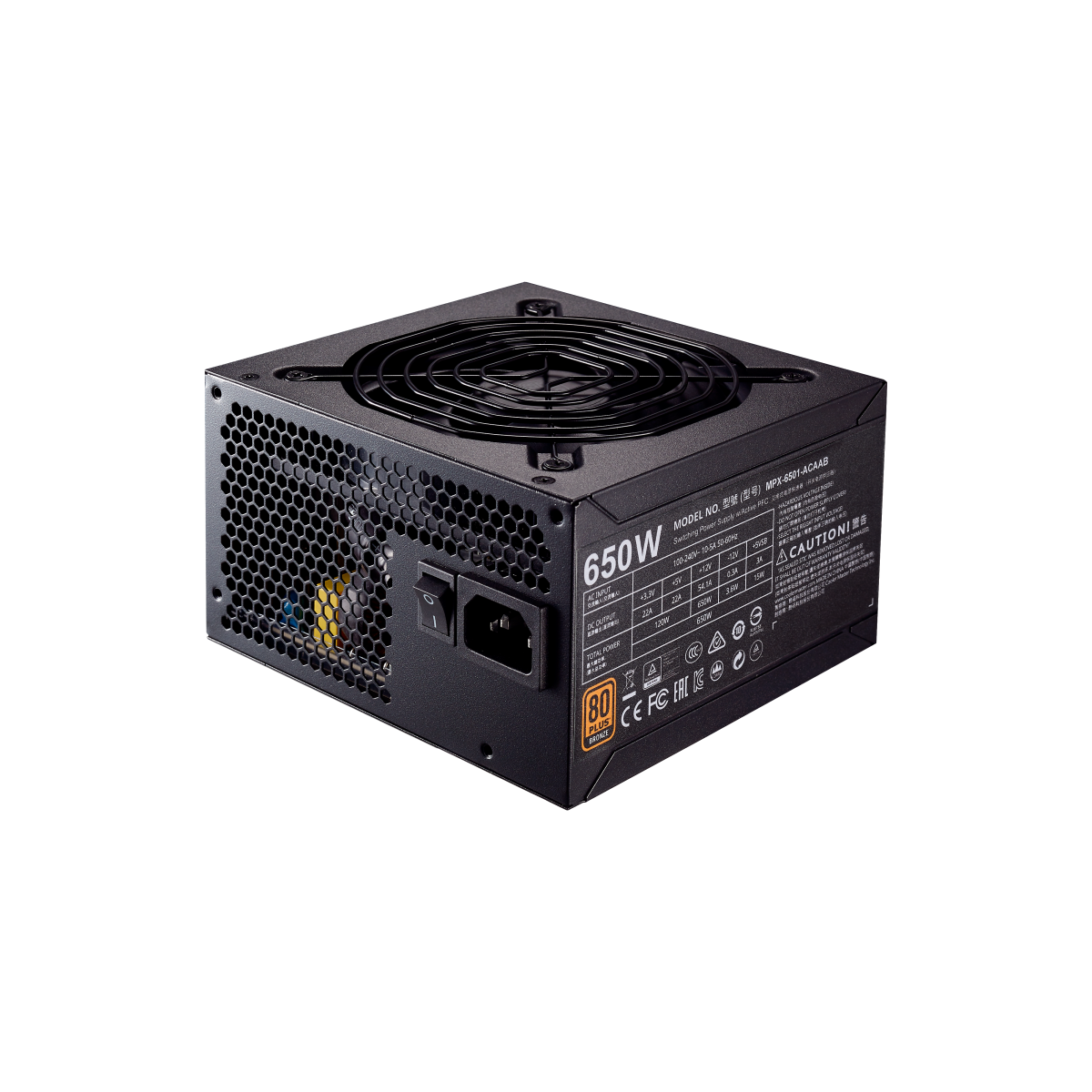 Cooler Master MWE Bronze 650 80 Plus Bronze Certified ATX PSU