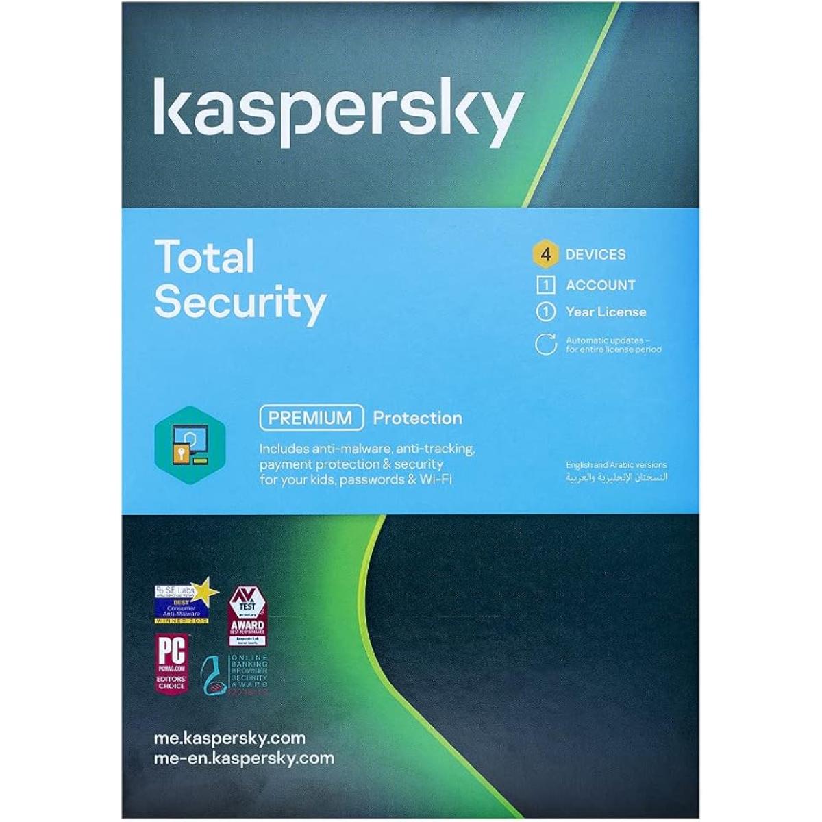 Kaspersky Total Security Premium Protection - 4 Devices